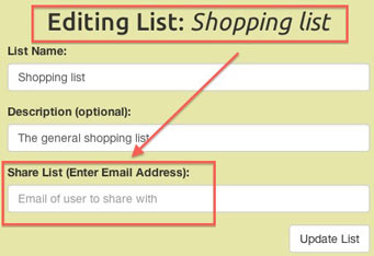 Sharing a shopping list has never been this easy or powerful!
